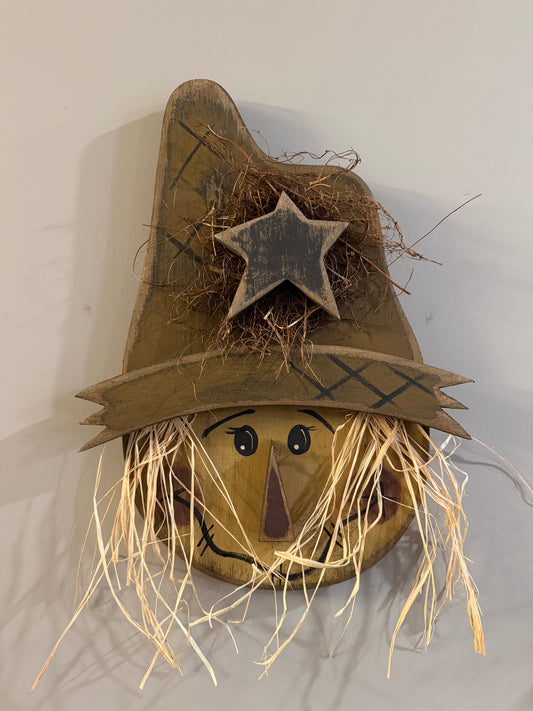 Handpainted Scarecrow Wooden Hanger