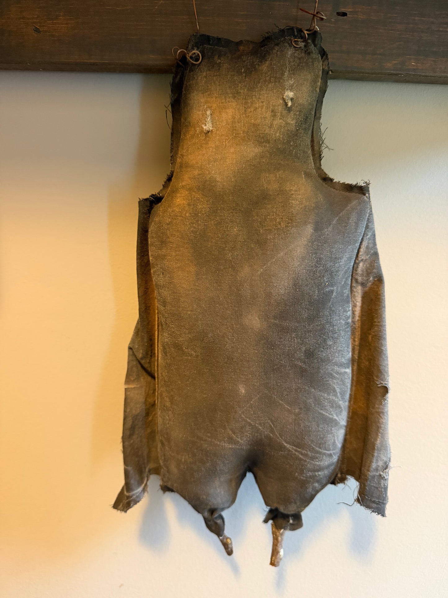 Prim Tattered Fabric Hanging Bat