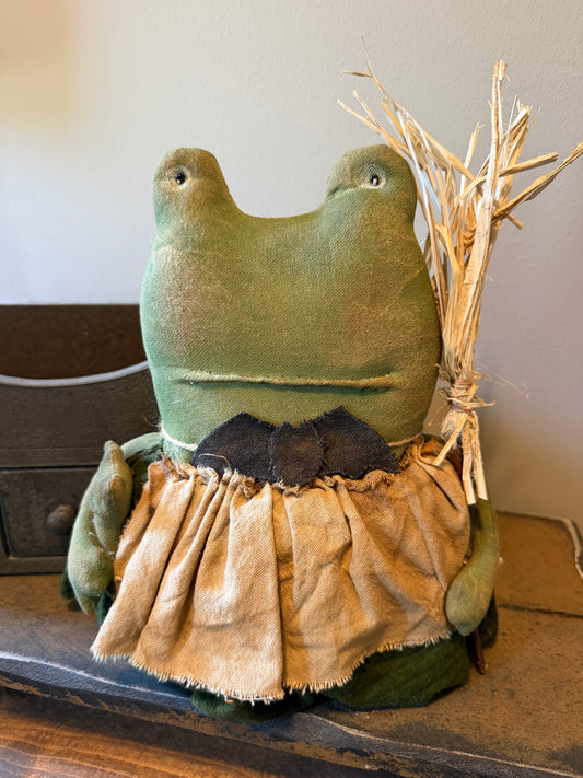 Primitive Fabric Frog Shelf Sitter