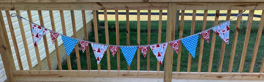 Sewing Room Fabric Bunting Banner, Sewing Machine Garland, Craft Room Decor, Wall Hanging, Reusable Fabric Flag Banner